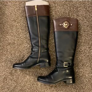 Micheal Kors Leather Riding Boots